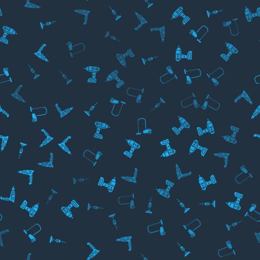 Elektrikli süpürge, kablosuz tornavida ve matkap makinesini kusursuz desene ayarlayın. Vektör