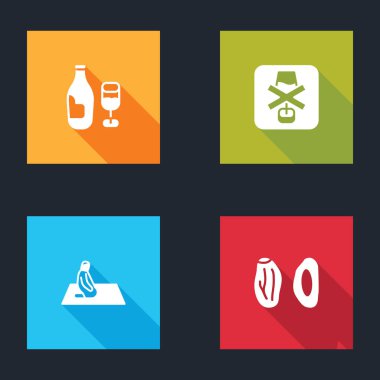 Şarap şişesini bardakla doldur, alkol olmasın, Müslüman adam dua etsin ve meyve ikonuyla çıksın. Vektör