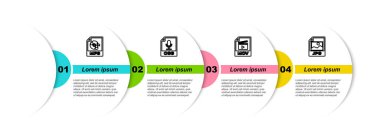 Satır MP3 dosya belgesi, OGG, MOV ve JPG 'yi ayarla. Ticari bilgi şablonu. Vektör