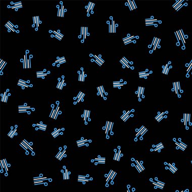 Çizgi Rüzgârı simgesi siyah arkaplanda izole edilmiş. Rüzgarlı bir hava. Vektör