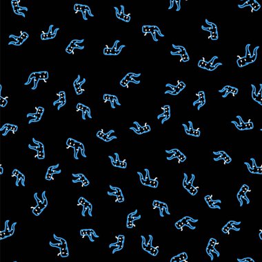 Ginger kök simgesi siyah arkaplanda izole edilmiş. Vektör