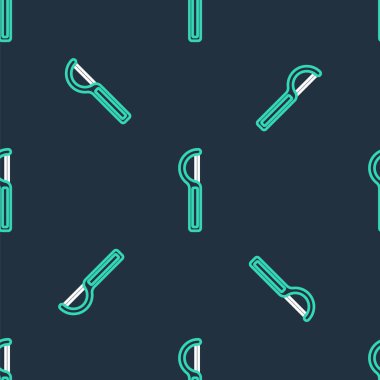 Diş ipi simgesi siyah arkaplanda izole edilmiş. Vektör