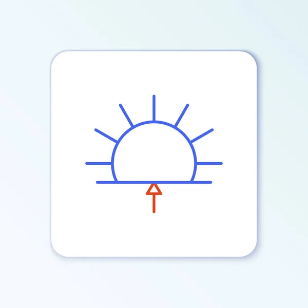 Line Sunrise Symbol Isoliert Auf Weißem Hintergrund Buntes Rahmenkonzept Vektor — Stockvektor