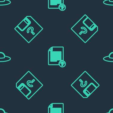 Hattı bilinmeyen belgeye ayarlayın ve UFO uzay gemisini kusursuz bir şekilde uçurun. Vektör.