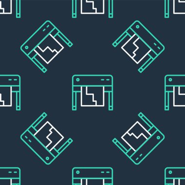 Çizgi Çizici simgesi siyah arkaplanda izole edilmiş. Büyük format çok fonksiyonlu yazıcı. Yalan makinesi, matbaa hizmeti. Vektör