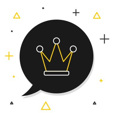 Crown çizgi simgesi beyaz arkaplanda izole edildi. Renkli taslak konsepti. Vektör