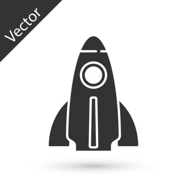 Gri İş Başlangıcı proje konsepti simgesi beyaz arkaplanda izole edildi. Yeni iş, girişimcilik, yenilik ve teknolojinin sembolü. Vektör.