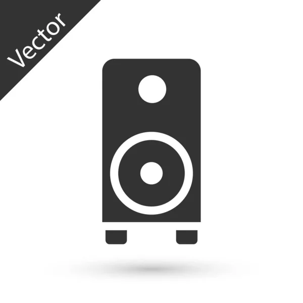 Icono Altavoz Estéreo Gris Aislado Sobre Fondo Blanco Altavoces Del — Vector de stock