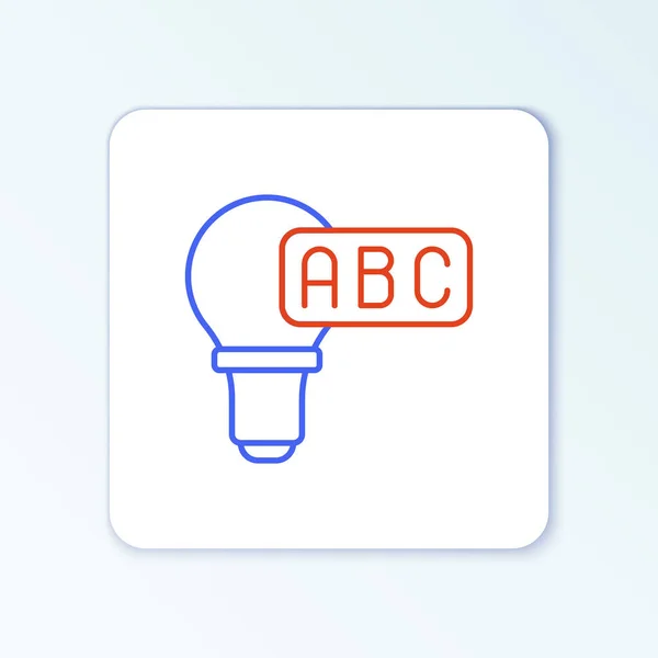 Γραμμή Creative Φωτιστικό Εικονίδιο Ιδέα Φως Απομονώνονται Λευκό Φόντο Έννοια — Διανυσματικό Αρχείο