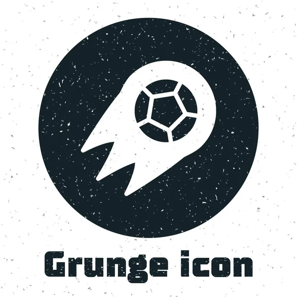 Icono Pelota Fútbol Grunge Soccer Aislado Sobre Fondo Blanco Equipamiento — Vector de stock