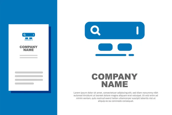 Blaues Suchmaschinensymbol Isoliert Auf Weißem Hintergrund Logo Design Vorlage Element — Stockvektor