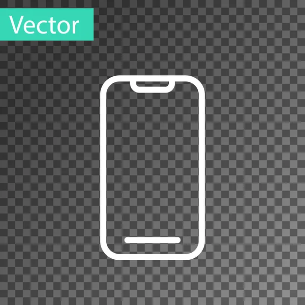 Smartphone Negro Icono Del Teléfono Móvil Aislado Sobre Fondo Transparente — Vector de stock