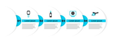 Hat Howitzer, konum barışı, kurşun ve tanksavar el bombası ikonu. Vektör