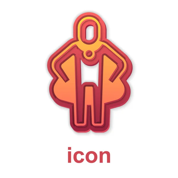 Gold Head lovecká ikona izolované na bílém pozadí. Obchodní cíl nebo znamení zaměstnanosti. Lidské zdroje a nábor pro podnikání. Vektor — Stockový vektor
