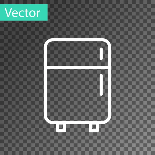 Icono Del Refrigerador Negro Aislado Sobre Fondo Transparente Refrigerador Congelador — Vector de stock
