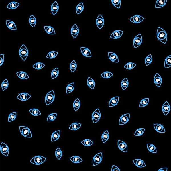 Line Eye Avec Icône Dollar Motif Isolé Sans Couture Sur — Image vectorielle