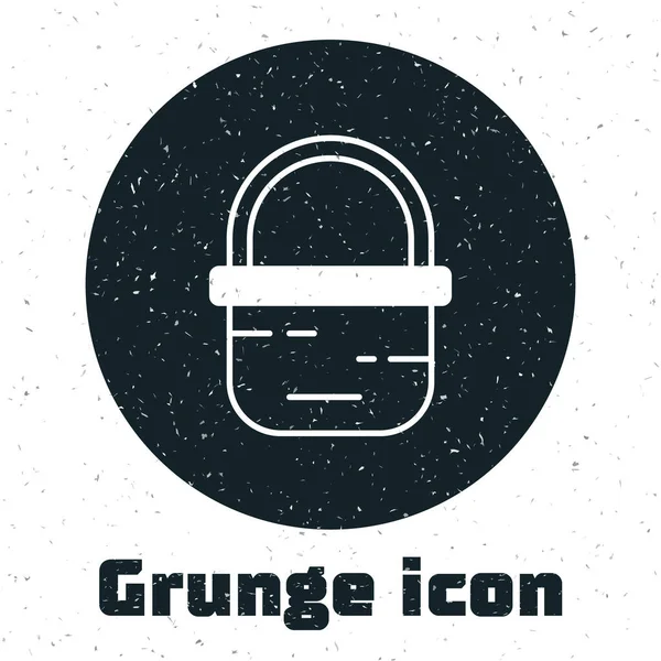 Значок Grunge Basket Выделен Белом Фоне Концепция Онлайн Покупки Знак — стоковый вектор