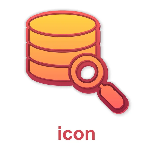 Gold Server Data Web Hosting Icono Aislado Sobre Fondo Blanco — Vector de stock