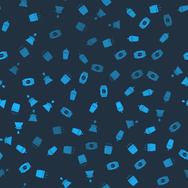 Kahve fincanını paket yap, kahve çekirdekleri ve V60 makinesini kusursuz yap. Vektör.