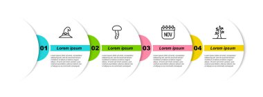 Cadı şapkası, mantar, Kasım takvimi sonbahar ve çıplak ağaç. Ticari bilgi şablonu. Vektör
