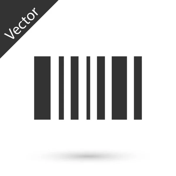 Graues Barcode Symbol Isoliert Auf Weißem Hintergrund Vektorillustration — Stockvektor