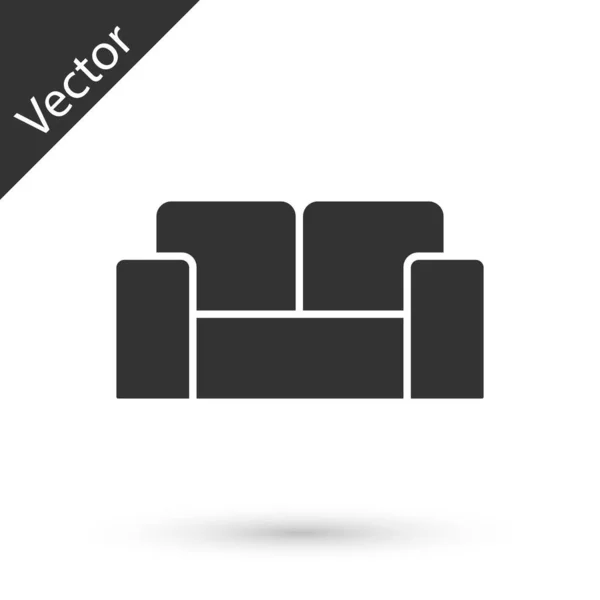 Graues Sofa Symbol Isoliert Auf Weißem Hintergrund Vektor — Stockvektor