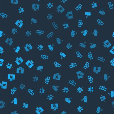 Kimlik Değiştirme kipi, Parola koruması, İşaretli anahtar ve Kilitlenmiş bilgisayar monitörünü pürüzsüz desene ayarla. Vektör.