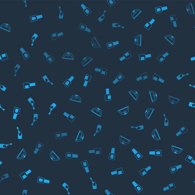 Tırnak cilası şişesi, manikür lambası ve tırnak manikürü. Vektör