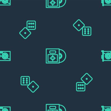 Satır CD 'sini veya DVD diskini kutuda, oyun zarında ve Video grafik kartında pürüzsüz desen üzerinde ayarla. Vektör.