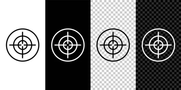 Set Line Target Sport Icon Isolated Black White Background Clean — Stock Vector