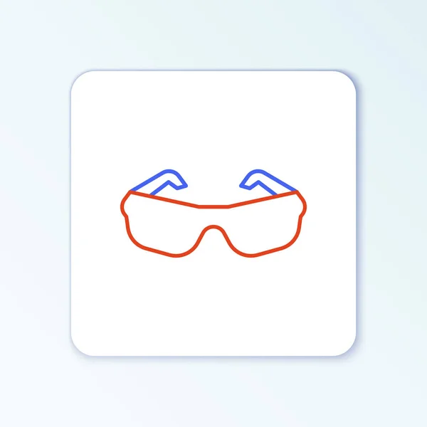 Çizgi Gözlüğü Simgesi Beyaz Arkaplanda Izole Edildi Gözlük Çerçevesi Sembolü — Stok Vektör