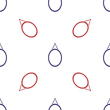 Mavi ve kırmızı ayna simgesi beyaz arkaplanda izole edilmiş kusursuz desen. Vektör.