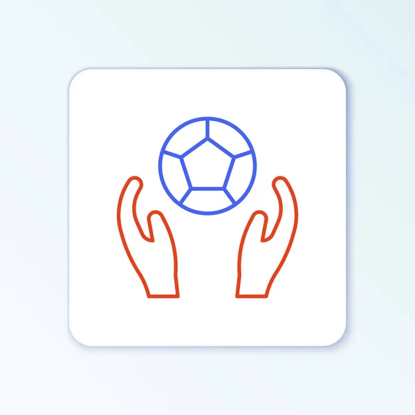 Line Soccer Bola Futebol Ícone Isolado Fundo Branco Equipamento Desportivo —  Vetores de Stock
