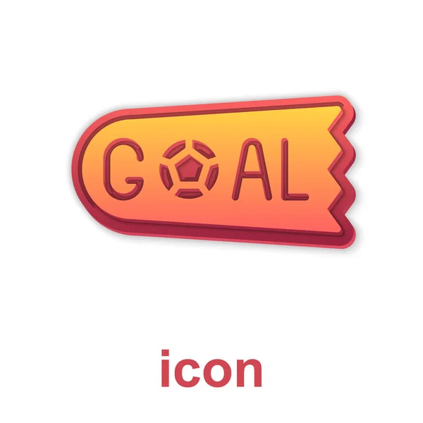 Gold Goal Soccer Football Icon Isolated White Background Vector — Stock Vector