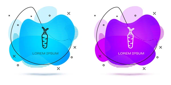 Line Carrot Symbol Isoliert Auf Weißem Hintergrund Abstraktes Banner Mit — Stockvektor