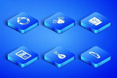 Ortaçağ yayı, sihirli taş yüzük, Lavta, kart koleksiyonu, baltalı kalkan ve kutsal İncil ikonu. Vektör