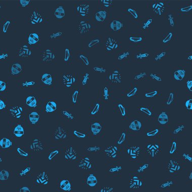 Sihirli ok, Ortaçağ yayı, Oyun Kılıcı ve Video çubuğunu kusursuz desen üzerine ayarla. Vektör