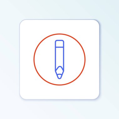 Kalem simgesi beyaz arkaplanda izole edildi. Çizim ve eğitim araçları. Okul sembolü. Renkli taslak konsepti. Vektör