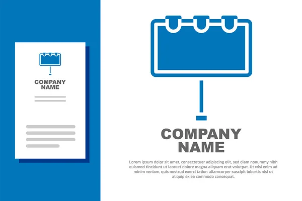 Blue Blank duży billboard z ikoną światła izolowane na białym tle. Element szablonu logo. Wektor — Wektor stockowy