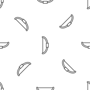 Gri çizgi Bow simgesi beyaz arka planda kusursuz desen izole etti. Vektör