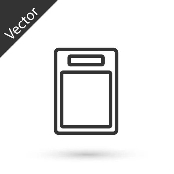 Línea gris Icono de tabla de cortar aislado sobre fondo blanco. Símbolo de tabla de cortar. Vector — Vector de stock