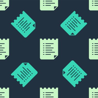 Yeşil ve bej spor eğitim programı veya fitness planı simgesi mavi arka planda izole edilmiş pürüzsüz desen. Vektör