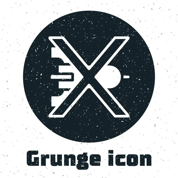 Grunge Ningún Icono Guerra Aislado Sobre Fondo Blanco Símbolo Paz — Vector de stock