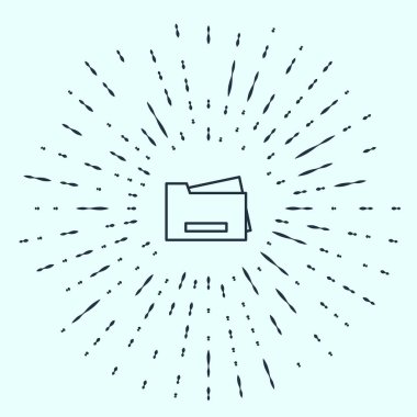 Yeşil yazıcı simgesi yeşil arkaplanda izole edildi. Uzun gölge tarzı. Vektör