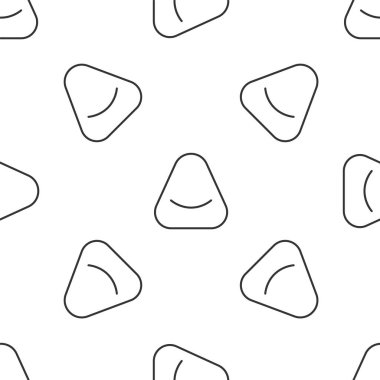 Gri çizgi Pouf simgesi beyaz arka planda izole edilmiş kusursuz desen. Yumuşak sandalye. Koltuk için çanta. Rahat mobilya koltuğu. Vektör