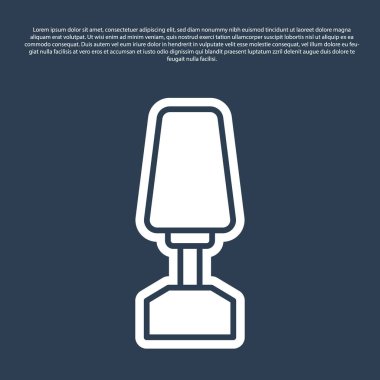 Mavi çizgi Milling kesicisi mavi arka planda izole edilmiş manikür ikonu için. Manikür için bir cihaz. Manikür aletleri. Vektör