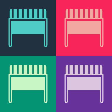 Pop Art Football hedef simgesi renk arkaplanda izole edildi. Vektör