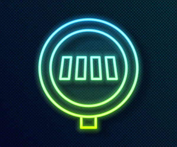 Glowing neon line Pedestrian crosswalk icon isolated on black background. Traffic rules and safe driving. Vector —  Vetores de Stock