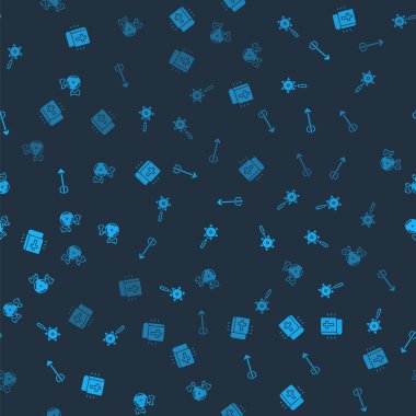 Kutsal İncil 'i, Ortaçağ topunu, okunu ve kalkanını kusursuz desenli baltayla ayarla. Vektör