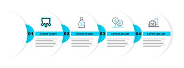 Çiftlik Evi Ağacı Sürüsü 'nü bitki ve memeci ikonu ile doldurun. Vektör.